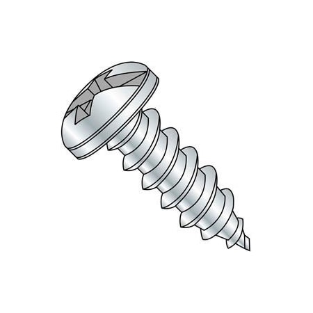 Titan Fasteners Sheet Metal Screw, #14 x 2 in, Zinc Plated Steel Pan Head Combination Phillips/Slotted Drive APD04064